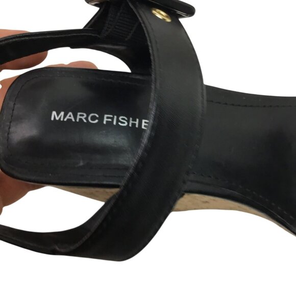 Marc Fisher Zane Womens 7.5M Open Toe Cork Wedge Platform Sandals - Picture 11 of 14